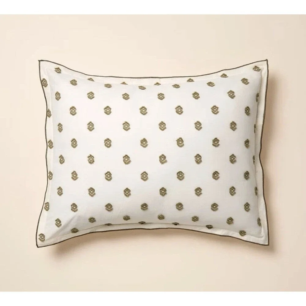 Full/Queen Clip Dobby Comforter Green - Hearth & Hand with Magnolia NEW